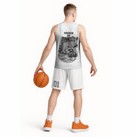 Raccoon I Am Not A Raccoon I Am A Trash Panda Basketball Jersey Funny Animal Meme Grayscale Sketch Illustration