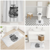Raccoon I Am Not A Raccoon I Am A Trash Panda Bathroom Set Funny Animal Meme Grayscale Sketch Illustration