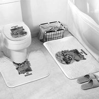 Raccoon I Am Not A Raccoon I Am A Trash Panda Bathroom Set Funny Animal Meme Grayscale Sketch Illustration