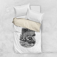 Raccoon I Am Not A Raccoon I Am A Trash Panda Bedding Set Funny Animal Meme Grayscale Sketch Illustration