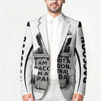 Raccoon I Am Not A Raccoon I Am A Trash Panda Blazer Funny Animal Meme Grayscale Sketch Illustration