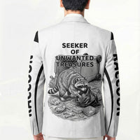 Raccoon I Am Not A Raccoon I Am A Trash Panda Blazer Funny Animal Meme Grayscale Sketch Illustration