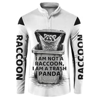 Raccoon I Am Not A Raccoon I Am A Trash Panda Button Sweatshirt Funny Animal Meme Grayscale Sketch Illustration