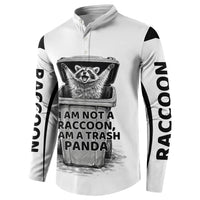Raccoon I Am Not A Raccoon I Am A Trash Panda Button Sweatshirt Funny Animal Meme Grayscale Sketch Illustration