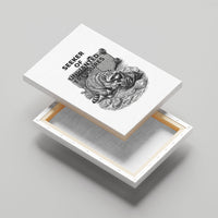 Raccoon I Am Not A Raccoon I Am A Trash Panda Canvas Wall Art Funny Animal Meme Grayscale Sketch Illustration