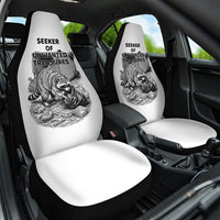 Raccoon I Am Not A Raccoon I Am A Trash Panda Car Seat Cover Funny Animal Meme Grayscale Sketch Illustration