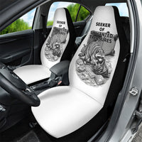 Raccoon I Am Not A Raccoon I Am A Trash Panda Car Seat Cover Funny Animal Meme Grayscale Sketch Illustration
