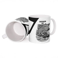 Raccoon I Am Not A Raccoon I Am A Trash Panda Ceramic Mug Funny Animal Meme Grayscale Sketch Illustration