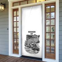 Raccoon I Am Not A Raccoon I Am A Trash Panda Door Cover Funny Animal Meme Grayscale Sketch Illustration