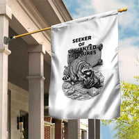 Raccoon I Am Not A Raccoon I Am A Trash Panda Garden Flag Funny Animal Meme Grayscale Sketch Illustration