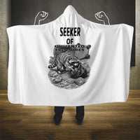 Raccoon I Am Not A Raccoon I Am A Trash Panda Hooded Blanket Funny Animal Meme Grayscale Sketch Illustration