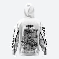 Raccoon I Am Not A Raccoon I Am A Trash Panda Hoodie Funny Animal Meme Grayscale Sketch Illustration