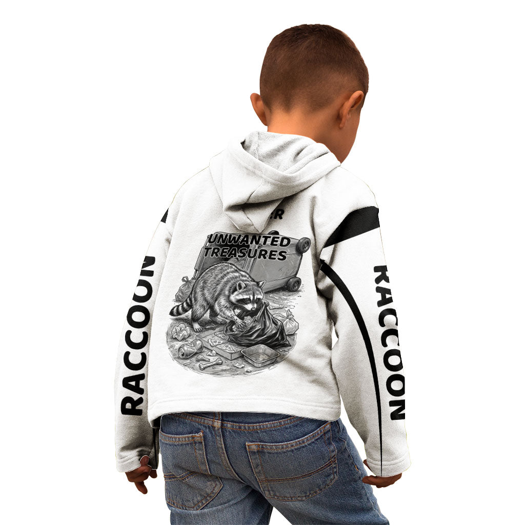 Raccoon I Am Not A Raccoon I Am A Trash Panda Kid Hoodie Funny Animal Meme Grayscale Sketch Illustration