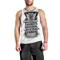 Raccoon I Am Not A Raccoon I Am A Trash Panda Men Tank Top Funny Animal Meme Grayscale Sketch Illustration
