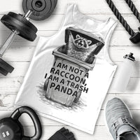 Raccoon I Am Not A Raccoon I Am A Trash Panda Men Tank Top Funny Animal Meme Grayscale Sketch Illustration