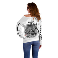 Raccoon I Am Not A Raccoon I Am A Trash Panda Off Shoulder Sweater Funny Animal Meme Grayscale Sketch Illustration