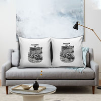 Raccoon I Am Not A Raccoon I Am A Trash Panda Pillow Cover Funny Animal Meme Grayscale Sketch Illustration