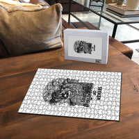 Raccoon I Am Not A Raccoon I Am A Trash Panda Puzzle Funny Animal Meme Grayscale Sketch Illustration