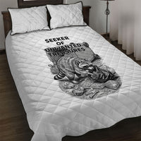 Raccoon I Am Not A Raccoon I Am A Trash Panda Quilt Bed Set Funny Animal Meme Grayscale Sketch Illustration