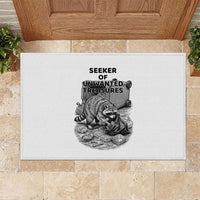 Raccoon I Am Not A Raccoon I Am A Trash Panda Rubber Doormat Funny Animal Meme Grayscale Sketch Illustration