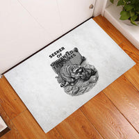 Raccoon I Am Not A Raccoon I Am A Trash Panda Rubber Doormat Funny Animal Meme Grayscale Sketch Illustration