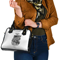 Raccoon I Am Not A Raccoon I Am A Trash Panda Shoulder Handbag Funny Animal Meme Grayscale Sketch Illustration