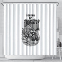 Raccoon I Am Not A Raccoon I Am A Trash Panda Shower Curtain Funny Animal Meme Grayscale Sketch Illustration