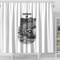 Raccoon I Am Not A Raccoon I Am A Trash Panda Shower Curtain Funny Animal Meme Grayscale Sketch Illustration
