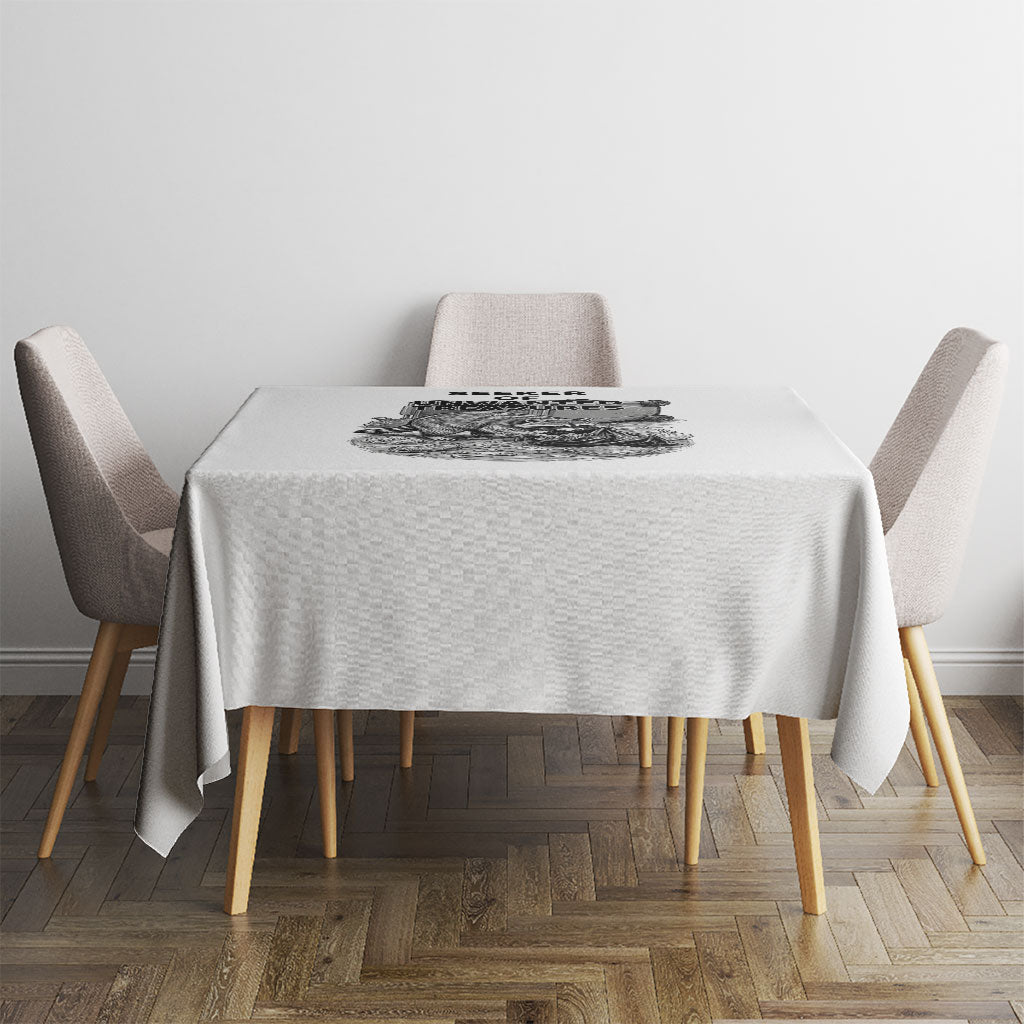 Raccoon I Am Not A Raccoon I Am A Trash Panda Tablecloth Funny Animal Meme Grayscale Sketch Illustration