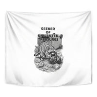 Raccoon I Am Not A Raccoon I Am A Trash Panda Tapestry Funny Animal Meme Grayscale Sketch Illustration
