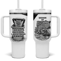 Raccoon I Am Not A Raccoon I Am A Trash Panda Tumbler With Handle Funny Animal Meme Grayscale Sketch Illustration