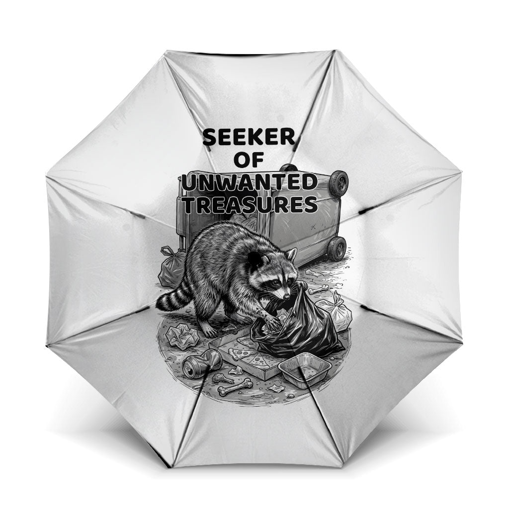 Raccoon I Am Not A Raccoon I Am A Trash Panda Umbrella Funny Animal Meme Grayscale Sketch Illustration