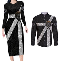 Hell Pattern Skull Couples Matching Long Sleeve Bodycon Dress and Long Sleeve Button Shirts I'm Not Rode I Just Hace The Balls To Say What Everyone Else is Thinking - Wonder Print Shop