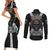 Hell Pattern Skull Couples Matching Short Sleeve Bodycon Dress and Long Sleeve Button Shirts I'm Not Rode I Just Hace The Balls To Say What Everyone Else is Thinking - Wonder Print Shop