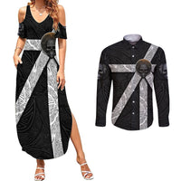 Hell Pattern Skull Couples Matching Summer Maxi Dress and Long Sleeve Button Shirts I'm Not Rode I Just Hace The Balls To Say What Everyone Else is Thinking - Wonder Print Shop