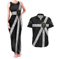 Hell Pattern Skull Couples Matching Tank Maxi Dress and Hawaiian Shirt I'm Not Rode I Just Hace The Balls To Say What Everyone Else is Thinking - Wonder Print Shop