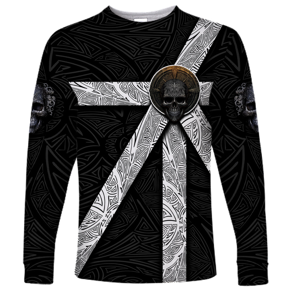 Hell Pattern Skull Long Sleeve Shirt I'm Not Rode I Just Hace The Balls To Say What Everyone Else is Thinking - Wonder Print Shop