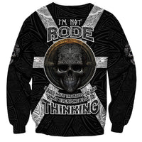 Hell Pattern Skull Sweatshirt I'm Not Rode I Just Hace The Balls To Say What Everyone Else is Thinking - Wonder Print Shop