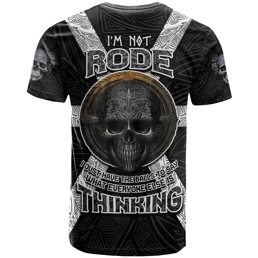 Hell Pattern Skull T Shirt I'm Not Rode I Just Hace The Balls To Say What Everyone Else is Thinking - Wonder Print Shop
