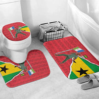 Autonomous Region of Principe Independence Bathroom Set with 1995 Flag Design and Cultural Pattern - Wonder Print Shop