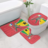 Autonomous Region of Principe Independence Bathroom Set with 1995 Flag Design and Cultural Pattern - Wonder Print Shop