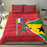 Autonomous Region of Principe Independence Bedding Set with 1995 Flag Design and Cultural Pattern - Wonder Print Shop