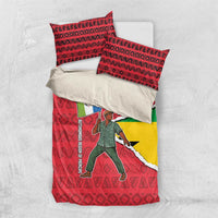 Autonomous Region of Principe Independence Bedding Set with 1995 Flag Design and Cultural Pattern - Wonder Print Shop