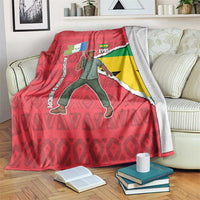 Autonomous Region of Principe Independence Blanket with 1995 Flag Design and Cultural Pattern - Wonder Print Shop