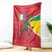 Autonomous Region of Principe Independence Blanket with 1995 Flag Design and Cultural Pattern - Wonder Print Shop