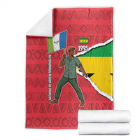 Autonomous Region of Principe Independence Blanket with 1995 Flag Design and Cultural Pattern - Wonder Print Shop