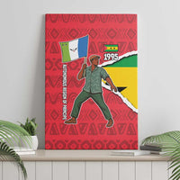 Autonomous Region of Principe Independence Canvas Wall Art with 1995 Flag Design and Cultural Pattern - Wonder Print Shop