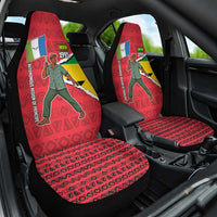 Autonomous Region of Principe Independence Car Seat Cover with 1995 Flag Design and Cultural Pattern - Wonder Print Shop