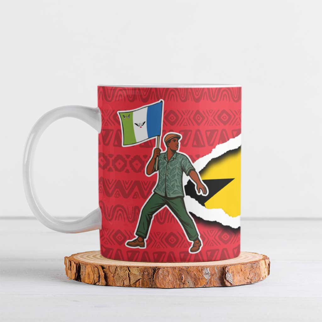 Autonomous Region of Principe Independence Ceramic Mug with 1995 Flag Design and Cultural Pattern - Wonder Print Shop