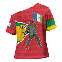 Autonomous Region of Principe Independence Cross Shoulder Shirt with 1995 Flag Design and Cultural Pattern - Wonder Print Shop